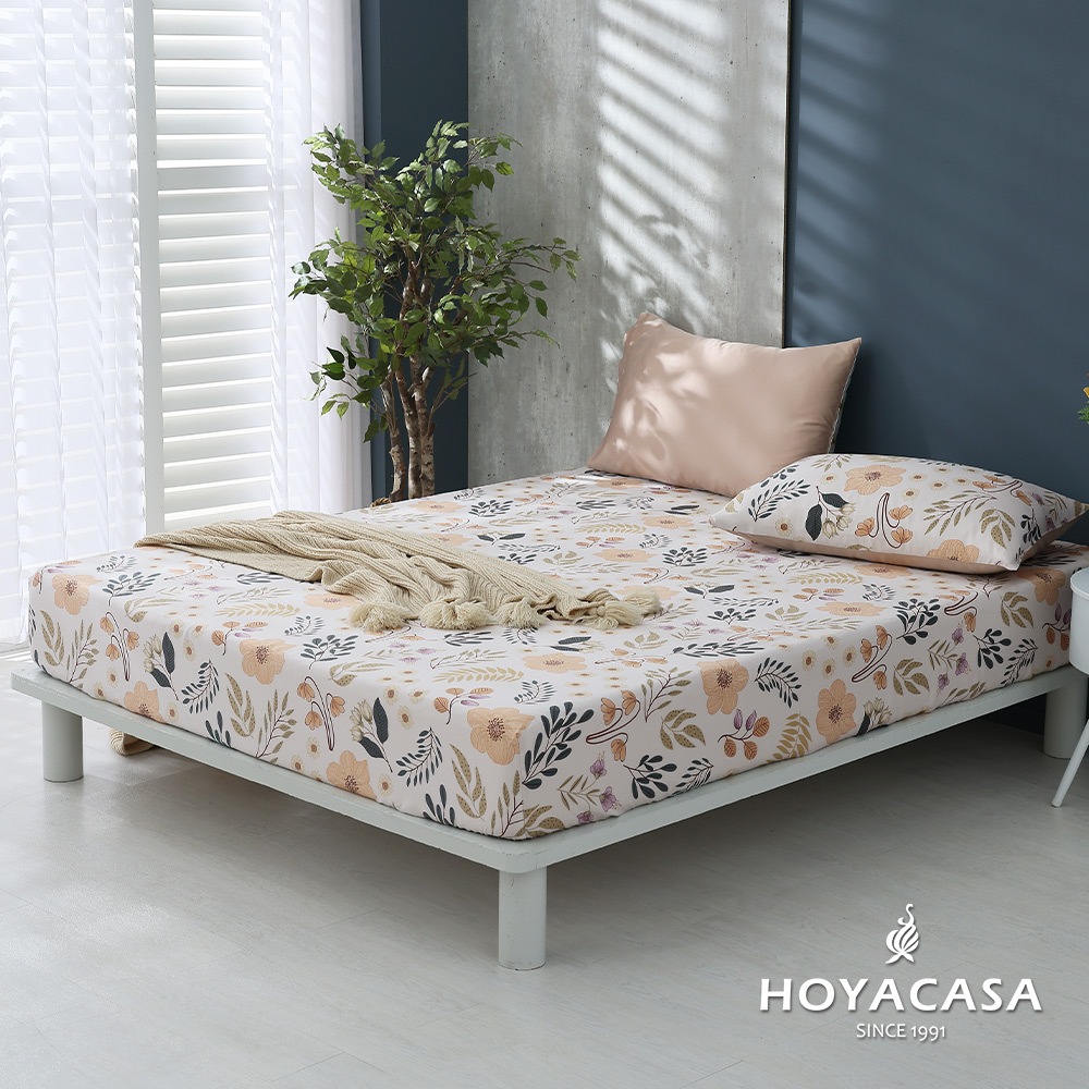 HOYACASA光餘綵曦-60支天絲枕套床包三件組(雙人/加大)