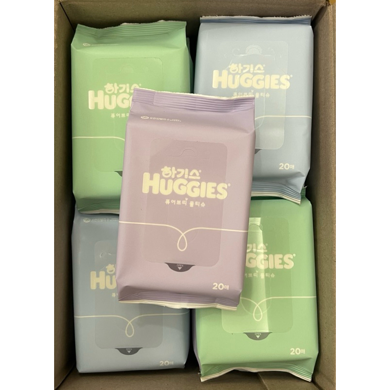 現貨快速出貨｜Huggies 好奇 Pure Petit 幼兒用濕紙巾 隨身包 韓國境內版 20入/包 單包販售