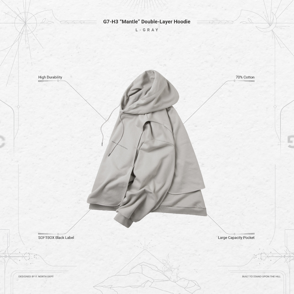 GOOPiMADE A/W - SOFTBOX G7-H3 “Mantle” Double-Layer Hoodie