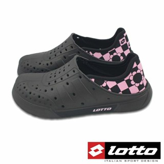 【MEI LAN】義大利 LOTTO (女) Hana 輕量 防水 洞洞鞋 懶人鞋 5790 黑桃 另有多色可選