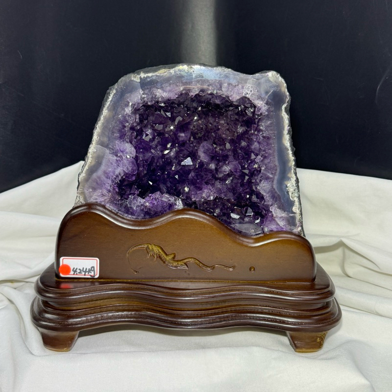 漂亮小土型 透亮水感👍🏻新手入門就頂級❤️‍🔥Espa++ 4.24kg 土型紫晶洞 公司居家風水 紫晶洞 巴西紫水晶洞
