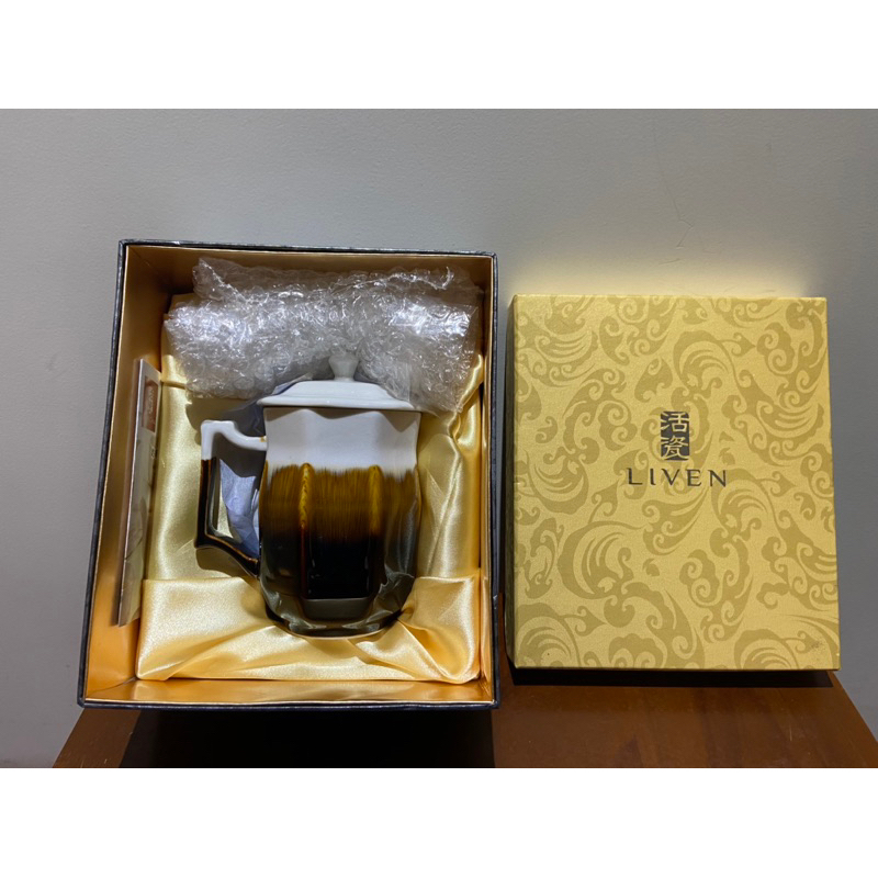 二手全新【乾唐軒】LIVEN活瓷瓷器茶杯含禮盒