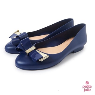 Petite Jolie--優雅蝴蝶結果凍娃娃鞋-靛藍 平底鞋 女鞋