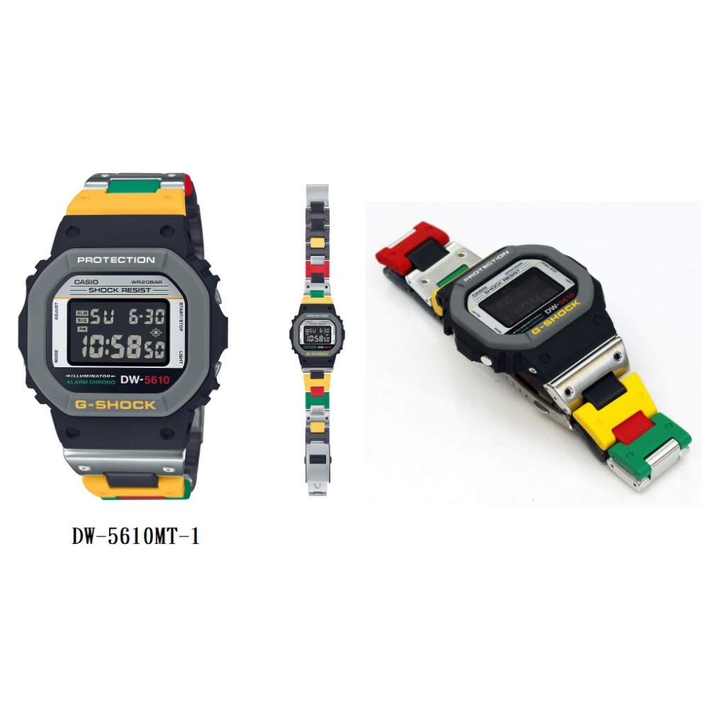 G-SHOCK 光彩風華耐衝擊數位不鏽鋼腕錶  DW-5610MT-1