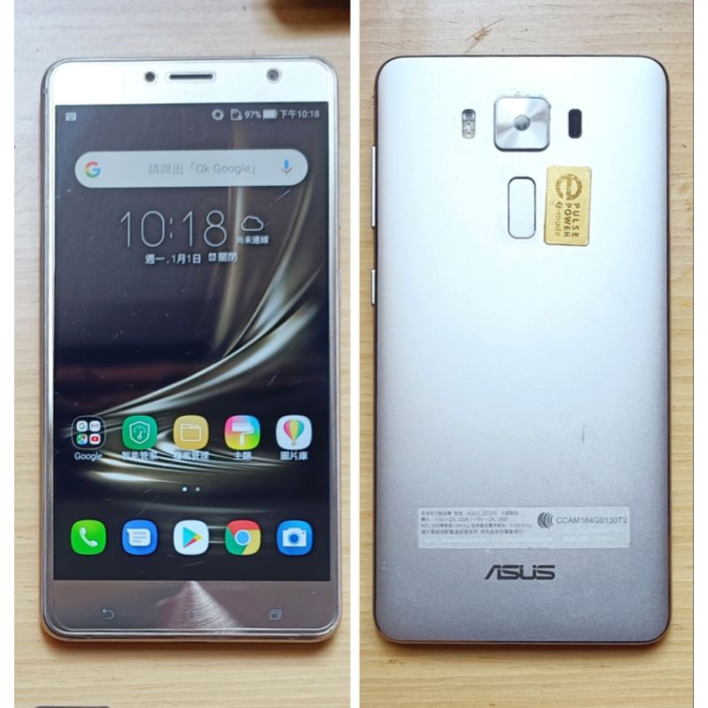 九成新 Asus ZenFone 3 Deluxe 5.5吋 4G/64G ZS550KL 金色 香檳金 4G LTE