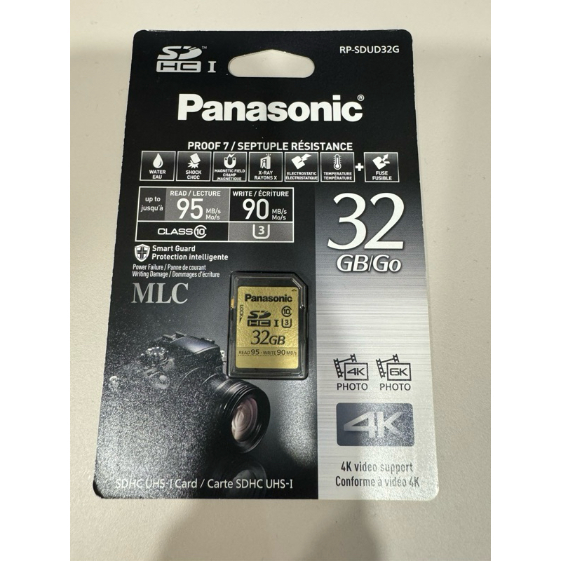 Panasonic SDHC 32GB U3 記憶卡 RP-SDUD32G