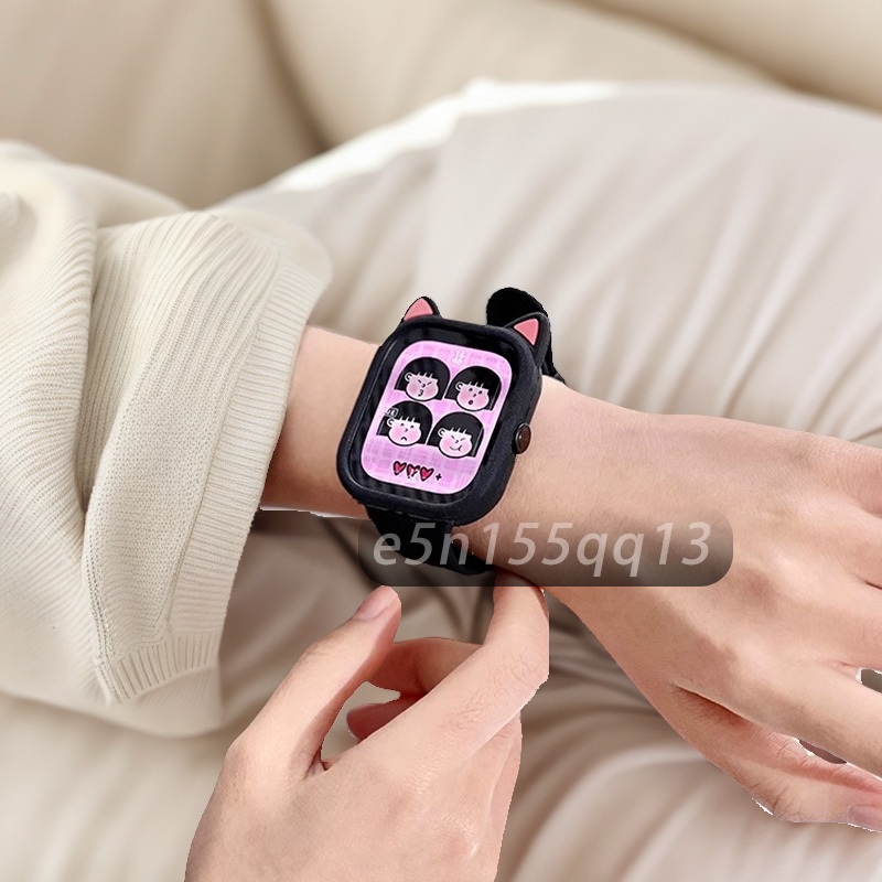 適用 Redmi watch 4 貓耳保護套 小米 Redmi watch 4 可用 紅米4 紅米手錶4 通用手錶保護套