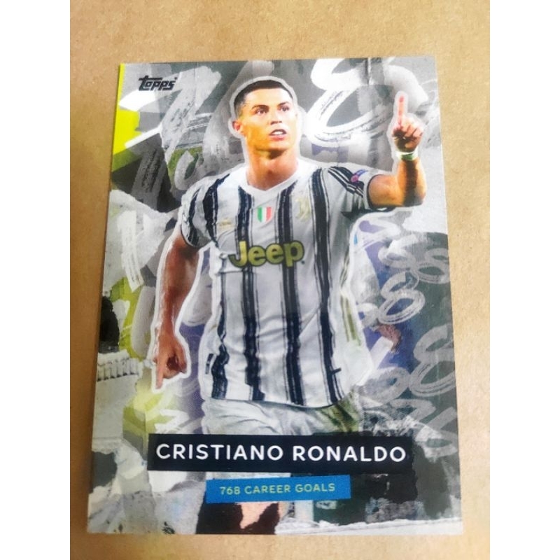 🔥超帥 塗鴉 記錄卡🔥2021 topps 尤文圖斯 Cristiano Ronaldo C羅 球員卡