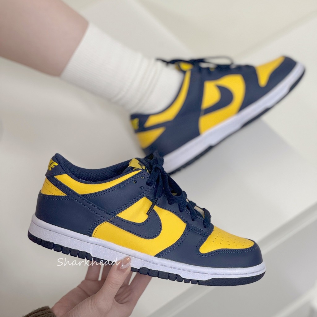 【Sharkhead】現貨 Nike Dunk Varsity Maize 密西根 深藍 大童鞋 CW1590-700