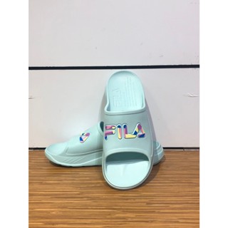 【清大億鴻】兩色 FILA 女款運動拖鞋 淺藍綠色4S334Y-666淺黃色4S334Y-999