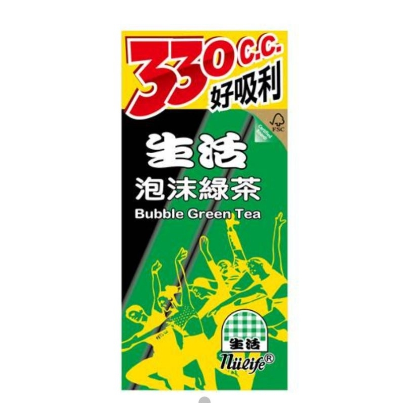 【生活】泡沫綠茶330ml*24/箱