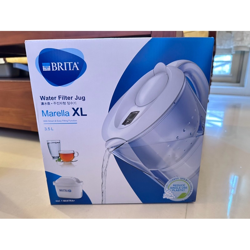 [全新未拆封] BRITA 馬利拉Marella 3.5L XL濾水壺內含濾心一顆 - 白色 原廠公司貨