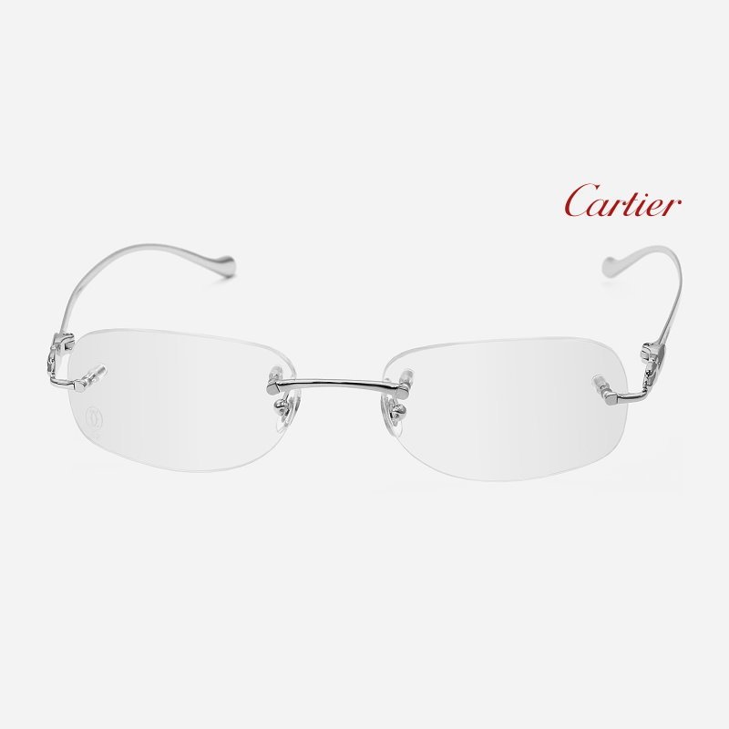 Cartier CT0058O 卡地亞品牌眼鏡｜經典款美洲豹設計無框眼鏡 男生女生品牌眼鏡【幸子眼鏡】