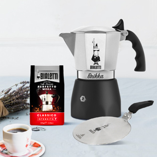 BIALETTI 加壓摩卡壺 2021 最新款 送Bialetti 導熱導磁板(乙個) 適用電磁爐