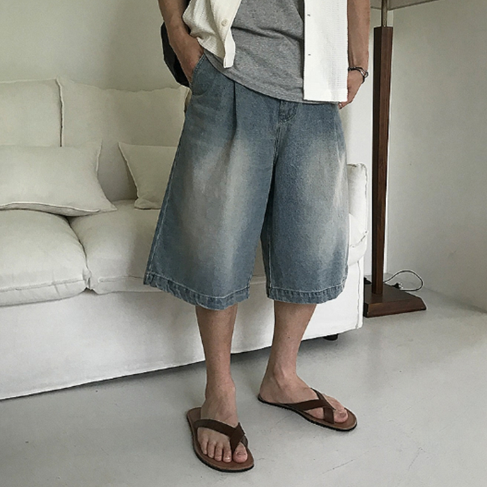 【Metanoia】🇰🇷韓製 刷色牛仔短褲