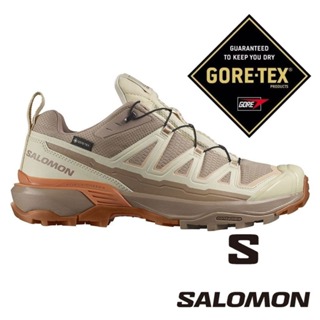【SALOMON 法國】女低筒登山鞋GT X ULTRA 360 EDGE『白/黃/蘭粉』474636 戶外 露營 登山