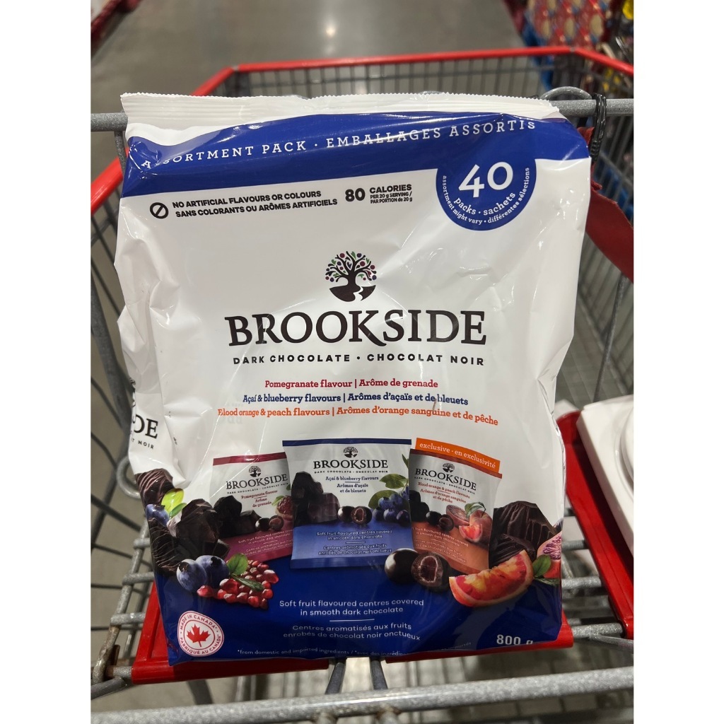 預購 Brookside 綜合口味巧克力大盒裝 40x20g 包 藍莓/血橙/紅石榴 A56