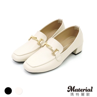 Material瑪特麗歐 跟鞋 MIT簡約銜釦方頭跟鞋 T72514