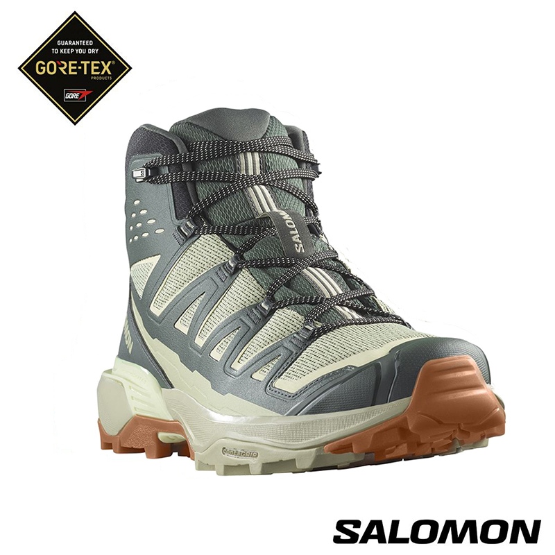 Salomon|法國|X ULTRA 360 EDGE Goretex 男款中筒健行鞋/防水健行都山鞋 474599 綠