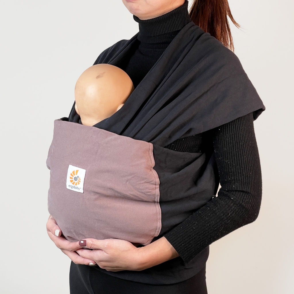 【Ergobaby 】包裹式嬰兒揹巾/揹帶-黑色/灰褐色 及 湖水綠/黑色
