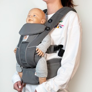 【ergobaby】 Omni Breeze全階段型四式透氣嬰兒揹巾/揹帶-石墨灰【親子良品】