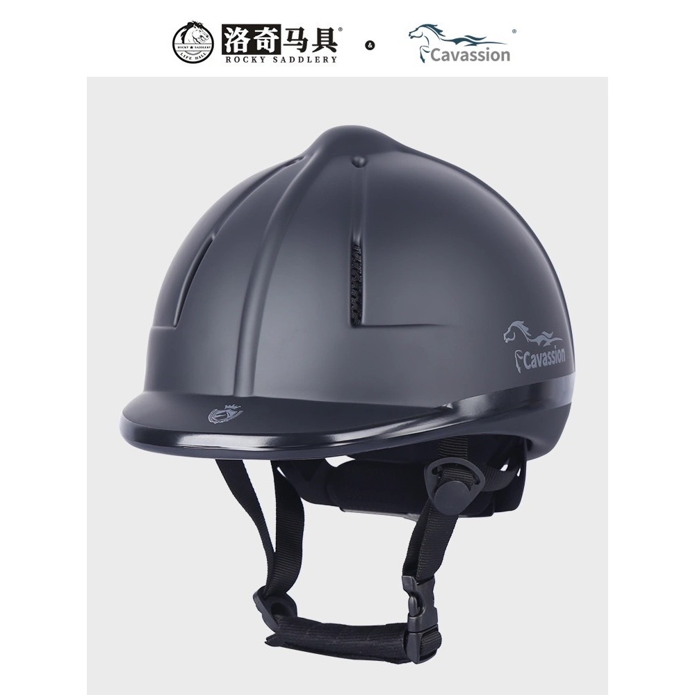 馬帽馬球帽安全帽頭盔可調節馬術頭盔戶外騎士裝備騎馬頭盔馬術用品(XL號/@777-25597)
