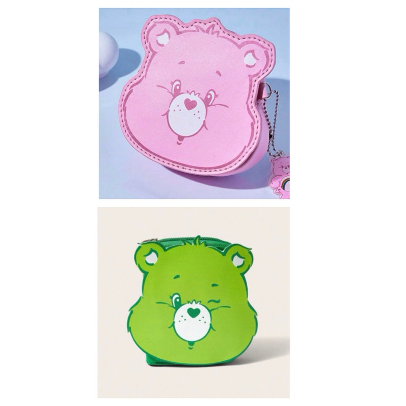 Care Bears 彩虹熊 愛心熊 🍀幸運草熊 綠色 粉紅色造型 零錢包 錢包 吊飾 隨身包