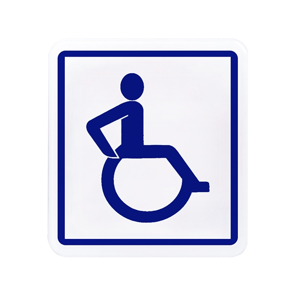 (含稅) WIP 608 殘障專用 貼牌 身障專用 標示牌 指示牌 告示牌 圖標 附泡棉 12x11cm