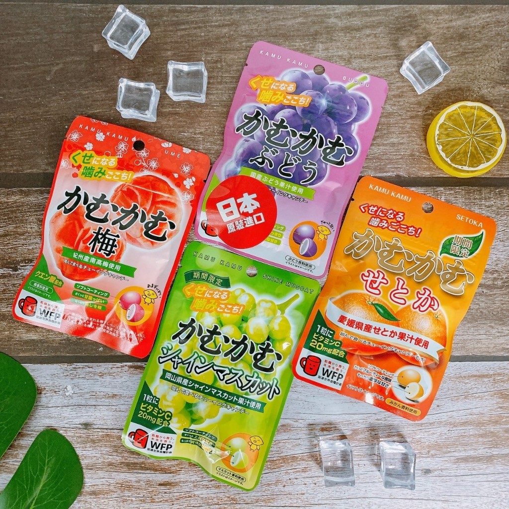 【疲老闆】日本 咖姆咖姆 軟糖 紫葡萄 綠麝香葡萄 柑橘味 梅子味 30g 包 水果軟糖