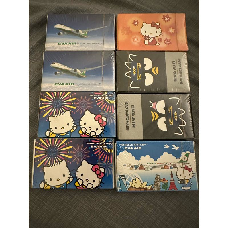 長榮航空 hello kitty 酷企鵝 三麗鷗家族 絕版 聯名撲克牌