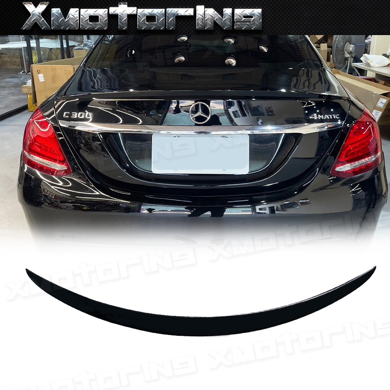 XM碳纖維精品 BENZ W205 亮黑 AMG款 尾翼 鴨尾 C300 C200 C43 小壓尾 實體店面 歡迎聊聊