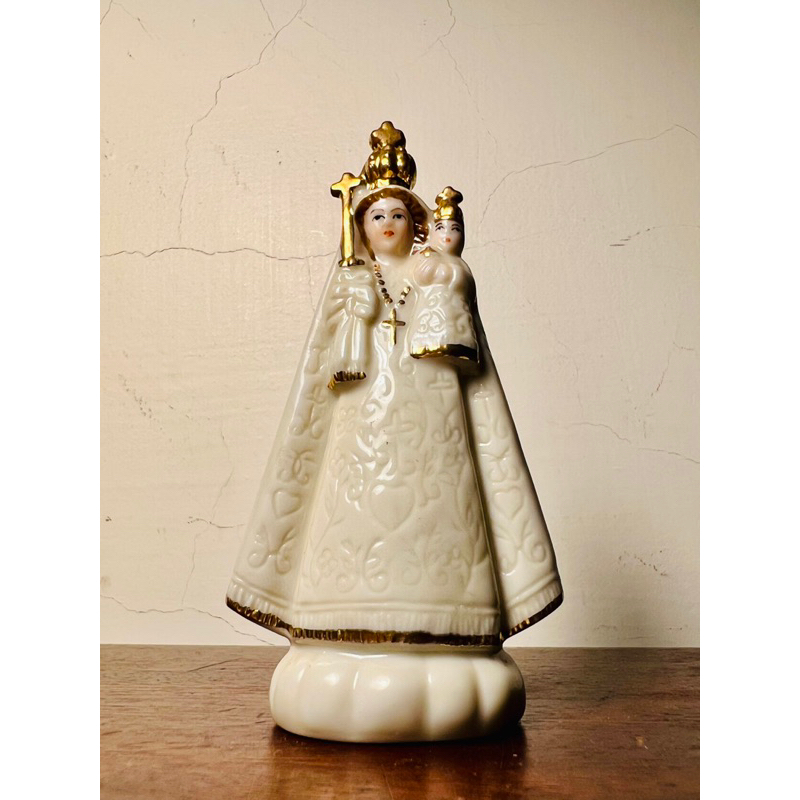 【梅根歐洲古物】英國手繪神聖聖母瓷器 /瓷偶*現貨在台*#藝術#宗教信仰#天主教基督教瑪莉亞#聖靈聖經耶穌