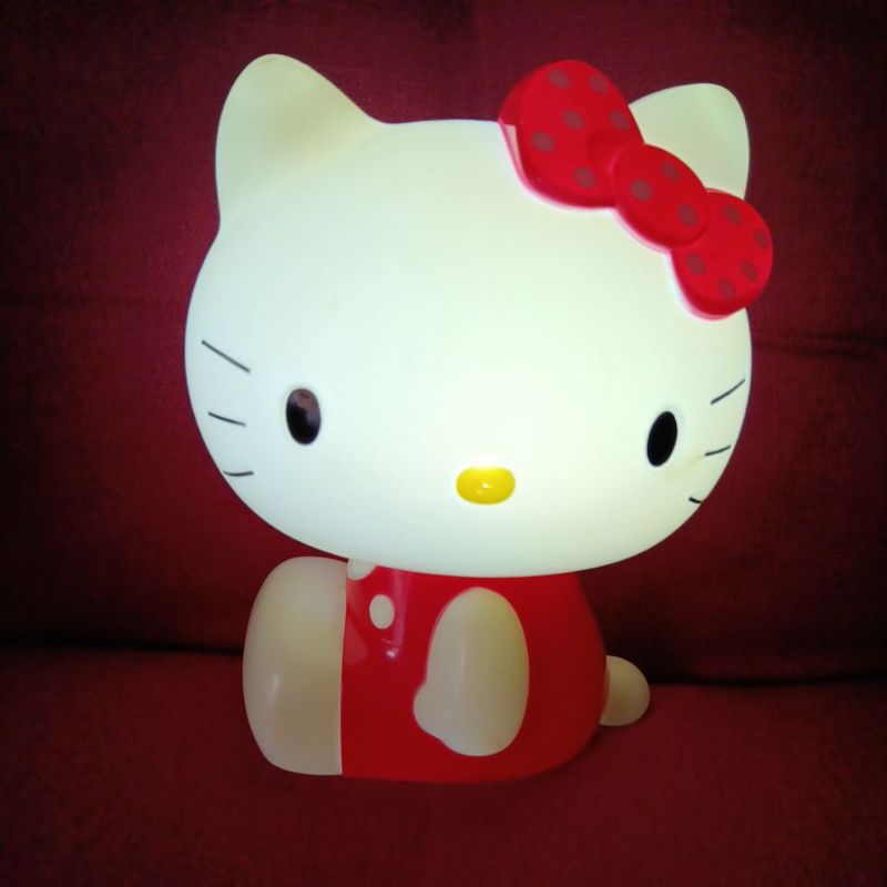 好大隻貓 早期 三麗鷗 Hello Kitty USB 充電小夜燈 夜燈 立體公仔造型 玩偶 擺飾 絕版珍藏