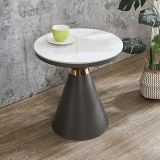 Boden-蘿娜1.7尺岩板圓形小茶几/設計款造型茶几/邊几/邊桌
