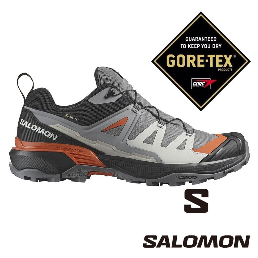 【SALOMON 法國】男低筒登山鞋GT X ULTRA 360 EDGE『靜灰/黑/棕』474535