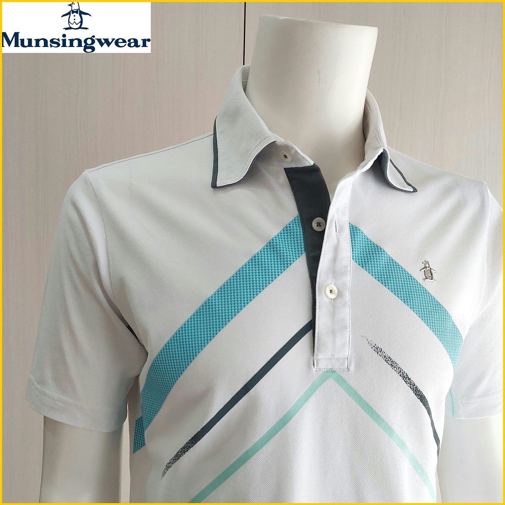 🇯🇵日本古著✈️企鵝牌 短袖POLO衫 男 M号 Munsingwear 企鵝牌 吸汗速乾POLO 企鵝 P031M