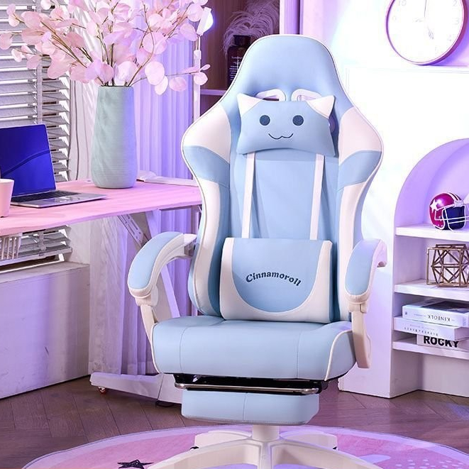 【廠傢直銷 免稅】電競椅女生傢用主播椅粉色可愛直播用遊戲椅子久坐舒適可躺電腦椅