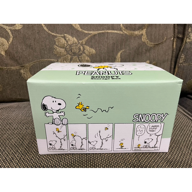 綠色 史努比Snoopy 面紙收納盒 (內含莓果造型軟糖)辦公室收納盒 多功能筆筒