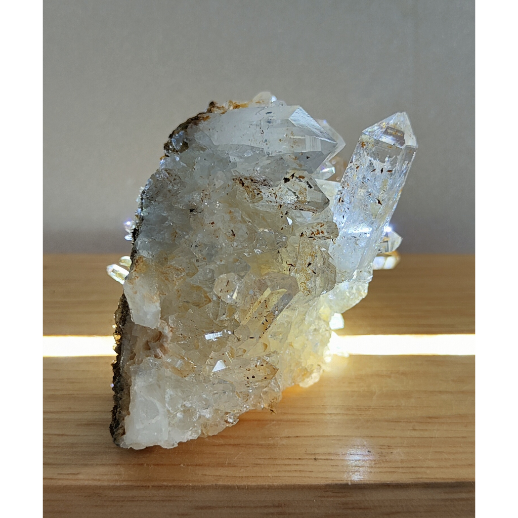 白水晶 天然 黃皮 水晶簇 西藏 喜馬拉雅水晶簇 消磁淨化 擺件 原石 原礦 白水晶簇