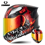 全罩式安全帽 可樂帽 SOMAN965 8色 國際安全雙認證 炫光防霧雙鏡片設計 透氣可拆洗