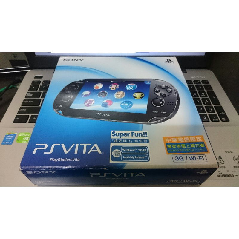 3.6版PSV+Sony 8G記憶卡  PS Vita 3G/Wi-Fi 1107 晶瑩黑 螢幕保護貼 防撞包 書盒完整