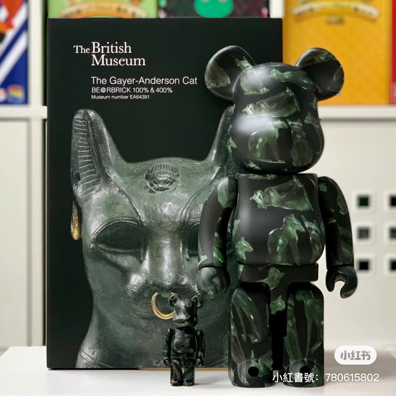 《熊 🇯🇵專門店》BE@RBRICK 埃及貓 大英博物館ANDERSON CAT 400%+100% 全新未拆現貨