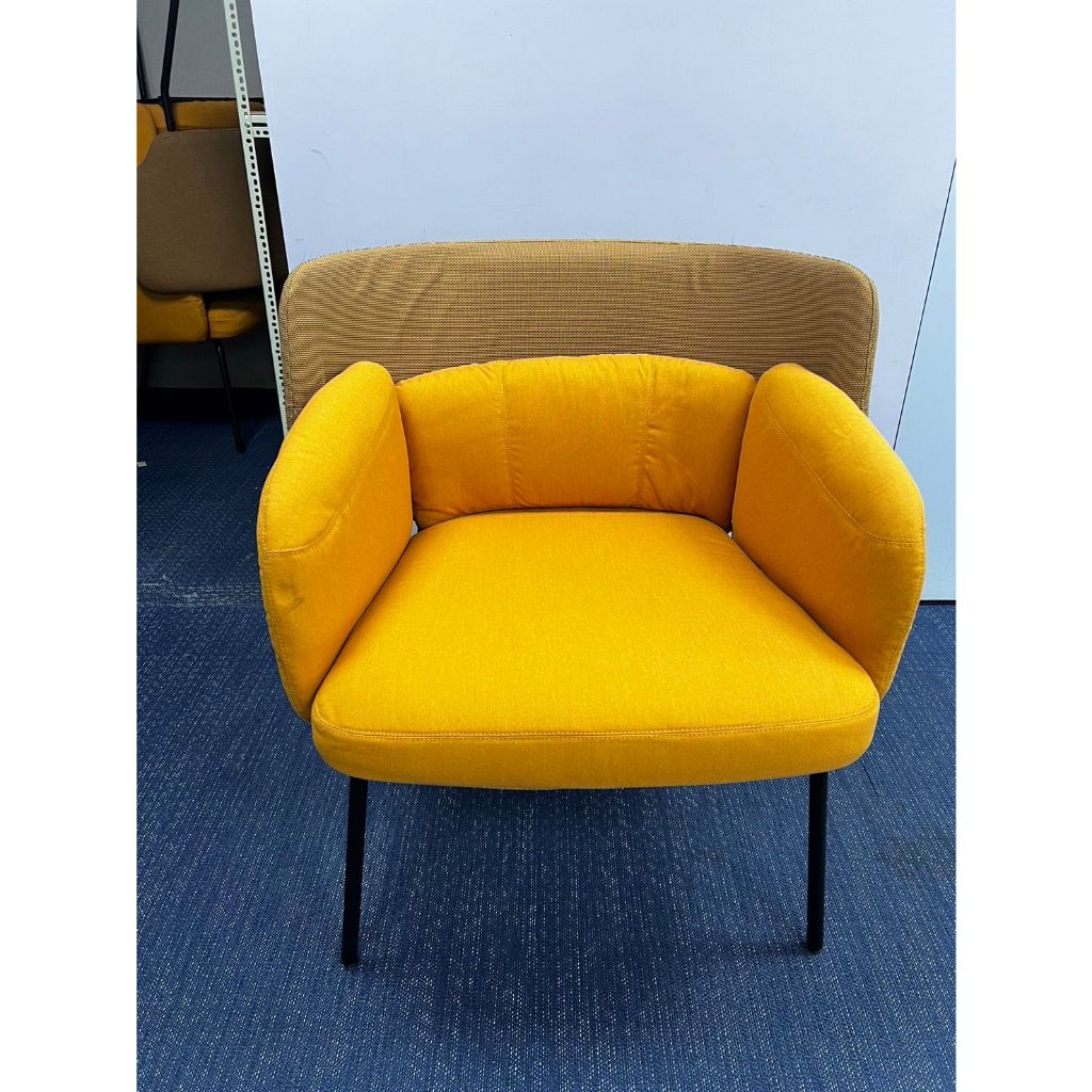 [北市自售]IKEA BINGSTA扶手椅 沙發椅 Vissle 深黃色/Kabusa 深黃色, 70x58x76 公分