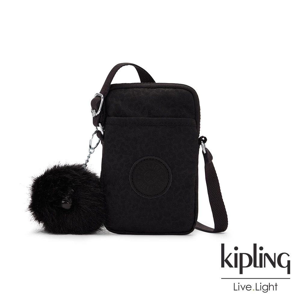 Kipling 低調有型黑豹紋可愛長方形小包🌸TALLY 官方原廠㊣公司貨 經典logo 手機背帶🦚🆂🅷🅸🅽🅻🆄🆁⠄ᴗ̈