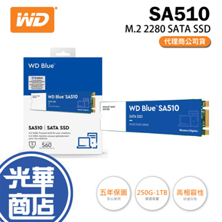 WD 藍標 SA510 250GB 500GB 1TB M.2 2280 SATA SSD 固態硬碟 550MB/s