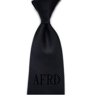 T01素色寬版領帶純色緹花色織正裝領帶素色商務領-黑色