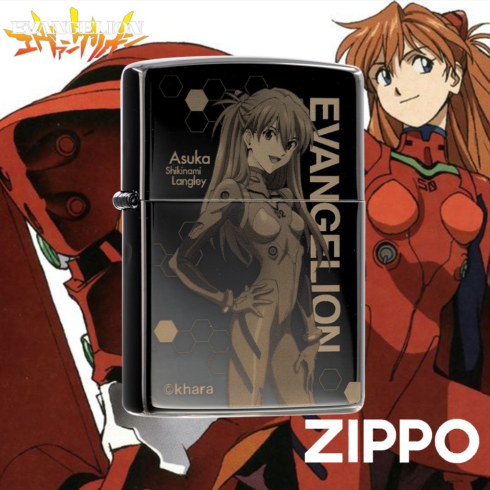 ZIPPO 新世紀福音戰士：新劇場版-明日香防風打火機 ZA-6-A26 黑色鈦塗層 清透光澤 雷射雕刻 終身保固