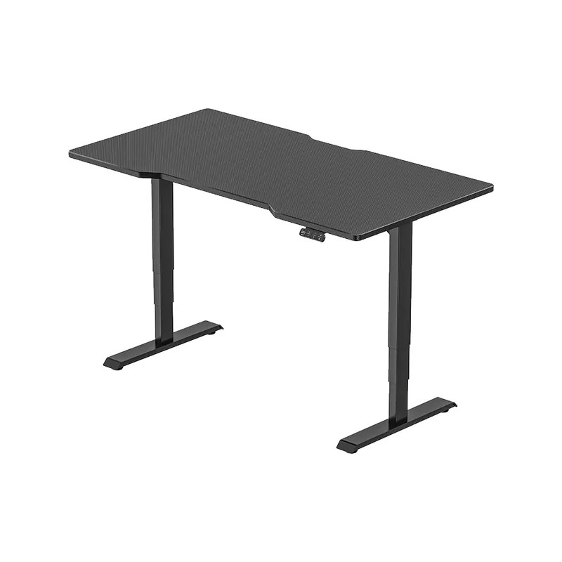 億嵐《瘋椅》優惠實施中 FUNTE 二節式(寬120cmx深80cm) 電競碳纖維紋全能電動升降桌