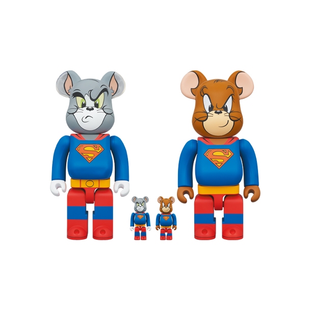 全新未拆 BE@RBRICK TOM and JERRY as SUPERMAN 400%+100% 超人湯姆貓與傑利鼠