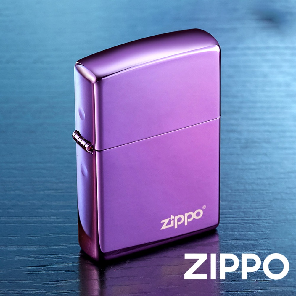 ZIPPO 炫光紫防風打火機 24747ZL【OUTLET商品】腳鍊處微色偏 色澤變化 無法退換貨 詢問確認後再下單